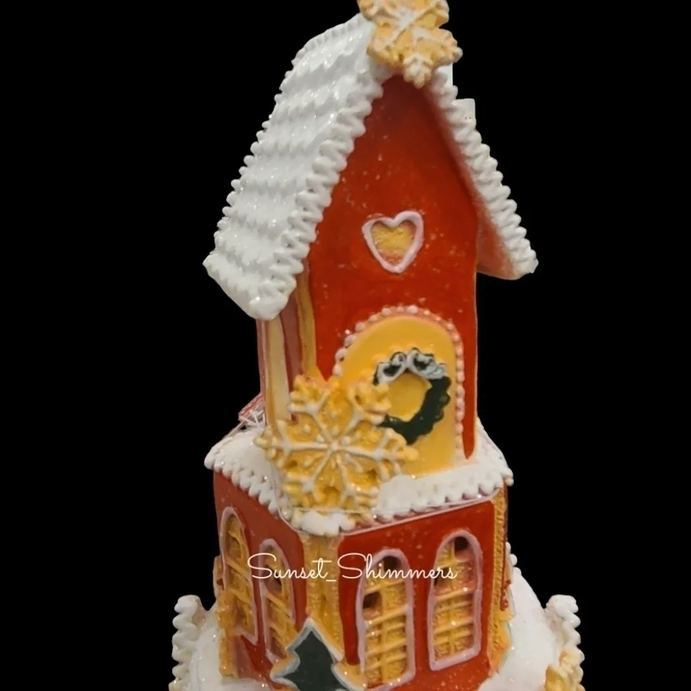 HTF Large Light Up Martha Stewart Gingerbread House 4 Tier Castle Village 16